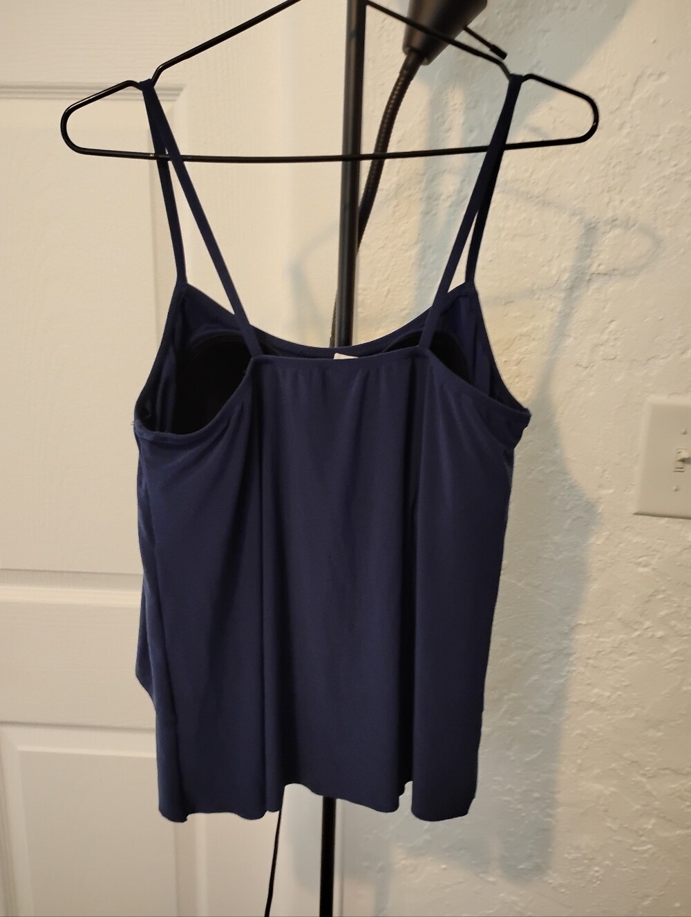 Sonnet Shores Womens Navy Tier Ruffles Tankini Swimsuit Top Size 12 - Picture 3 of 6